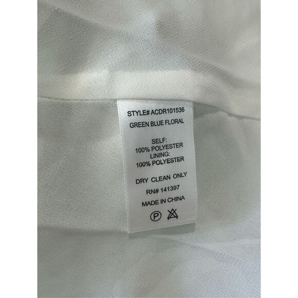 NWT ASTR THE LABEL Clarita Dress in Green & Blue Floral Size L $390 - Picture 9 of 9